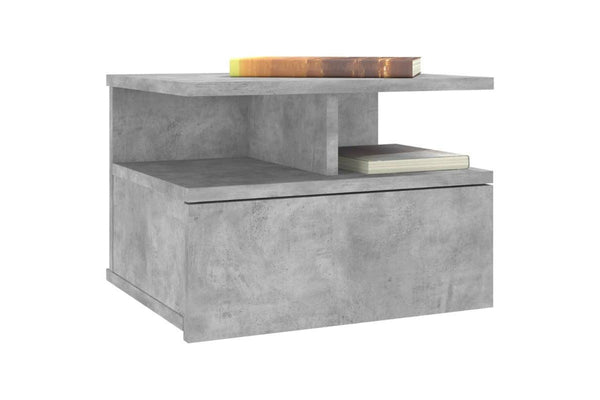 Floating Nightstand Concrete Grey 40X31x27 Cm Engineered Wood Bedside Tables