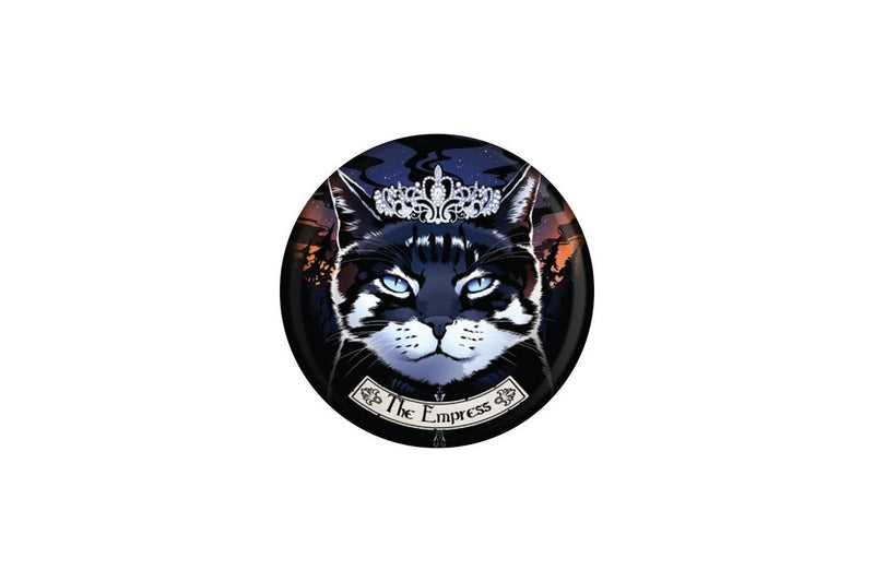 Deadly Tarot The Empress Felis Badge (Black/White/Blue) (One Size)