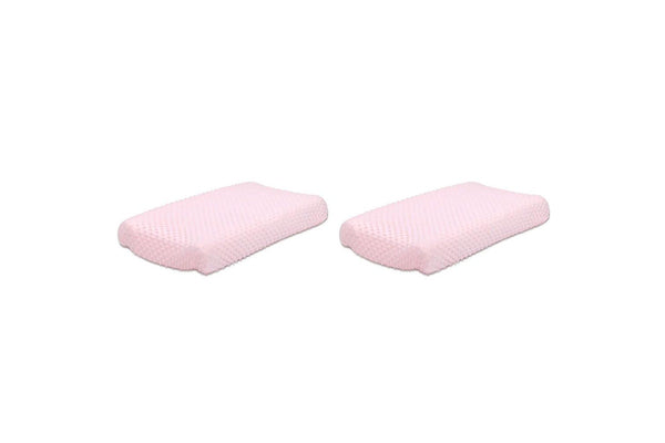2x Little Haven Infant Polyester Changing Pad Cover Sleeve Dot Velour 81cm Pink