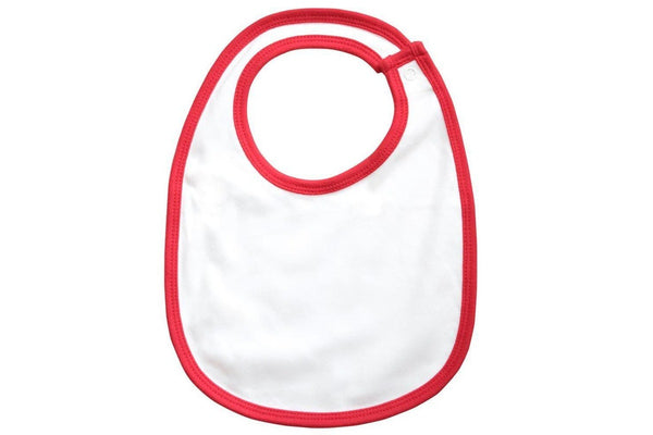 Babybugz Baby Single Layer Bib (White/Red) (One Size)
