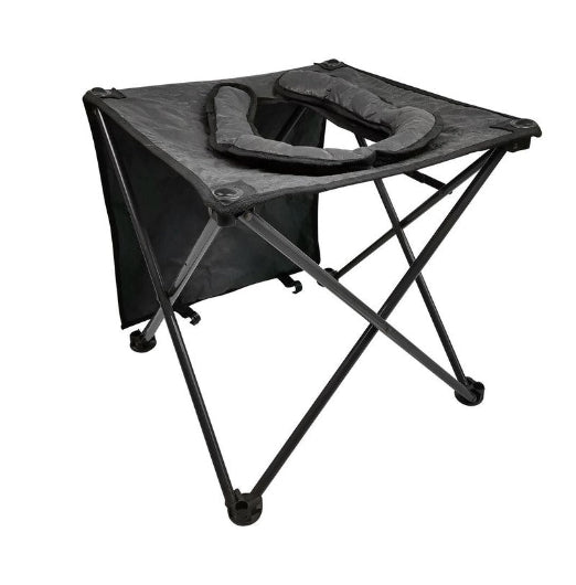 Wildtrak Compact 48cm Toilet Chair w Carry Bag Outdoor Camping Potty Seat Black