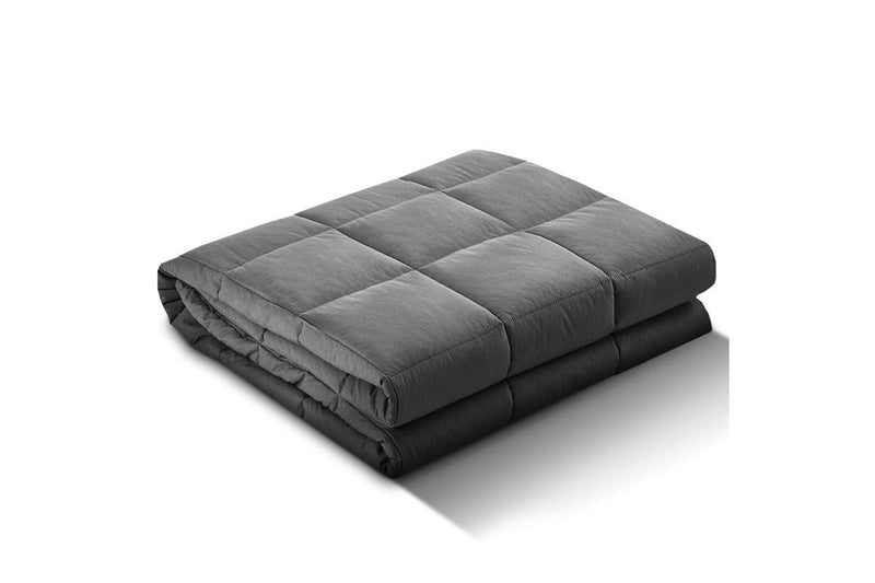 Weighted Blanket Kids 2.3KG Heavy Gravity Microfibre Cover Deep Relax Sleep Grey