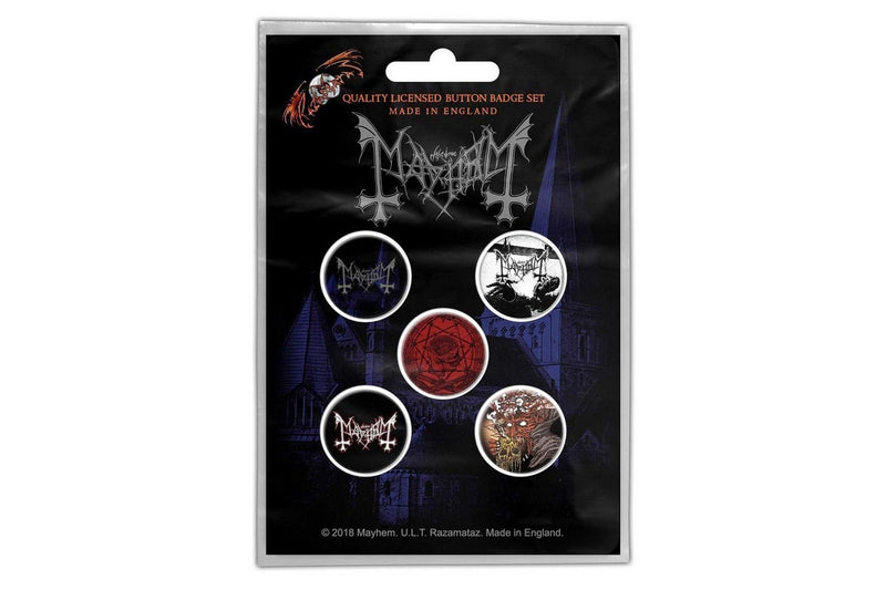 Mayhem De Mysteriis Dom Sathanas Badge (Pack of 5) (Multicoloured) (One Size)