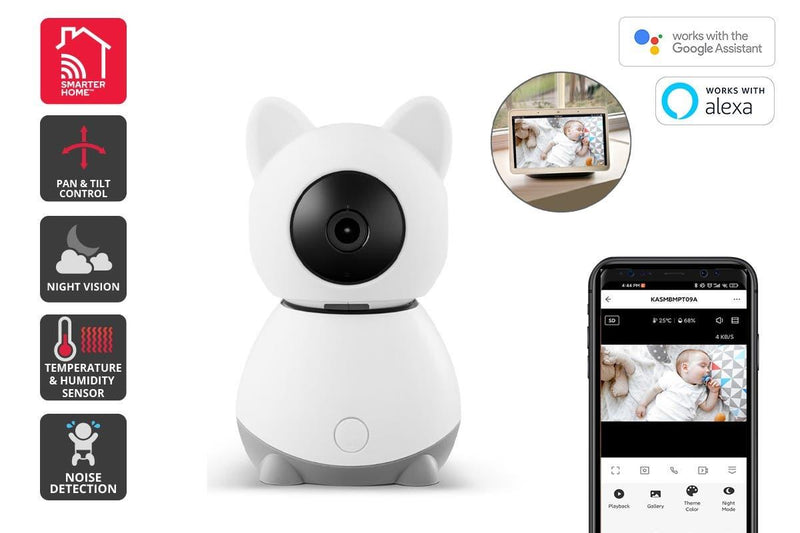 Kogan SmarterHome(TM) Pan & Tilt Smart Baby Monitor Security Camera