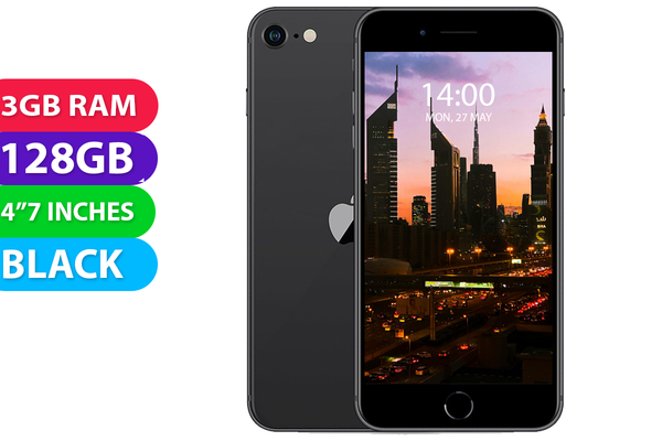 Apple iPhone SE 2020 (128GB, Black, Global Ver) - Refurbished - As New