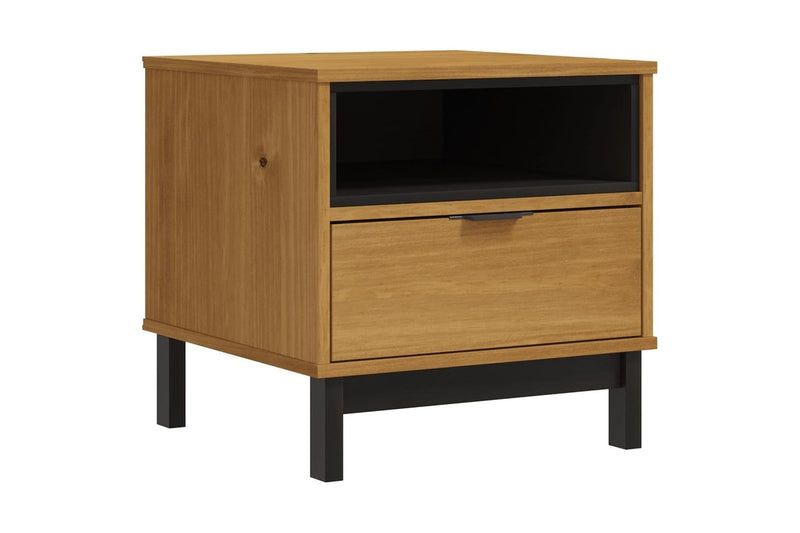 Side Table FLAM 50x50x50 cm Solid Wood Pine vidaXL