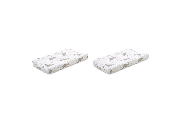2x The Peanutshell Baby Polyester Changing Pad Cover Sleeve Under The Stars 81cm