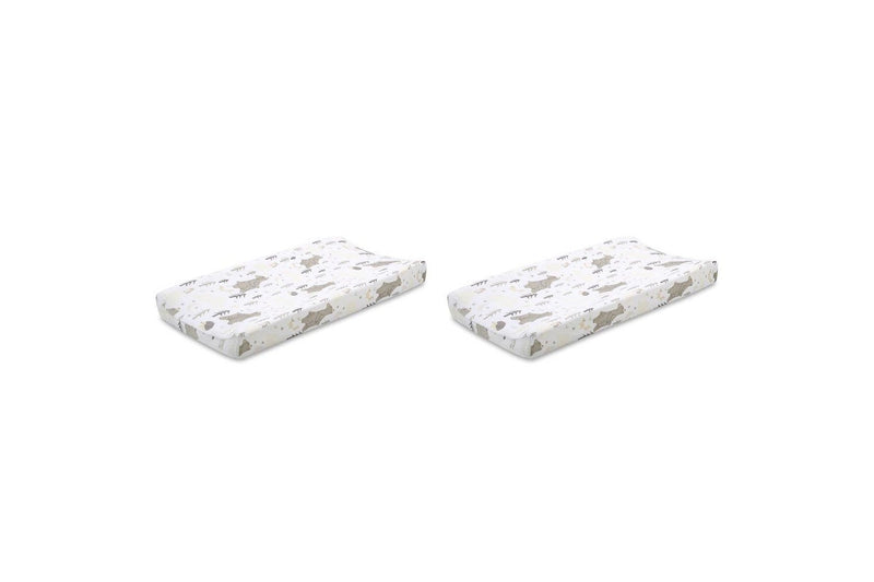 2x The Peanutshell Baby Polyester Changing Pad Cover Sleeve Under The Stars 81cm