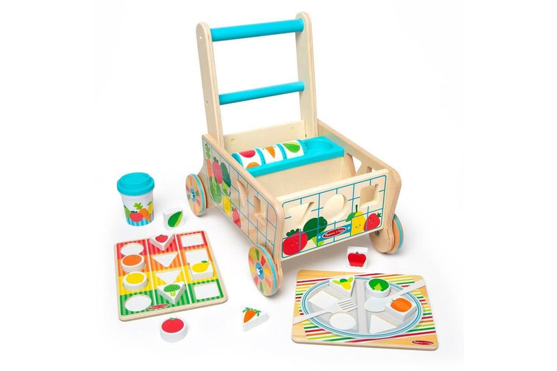 Melissa & Doug: Wooden Shape Sorting Grocery Cart