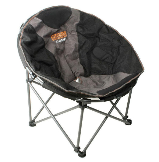 Wildtrak Julimar 103x94cm Moon Camping Chair Outdoor Cushioned Seat Grey Black