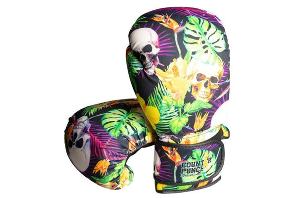 Counterpunch Skull Patterned Boxing Gloves - 12oz