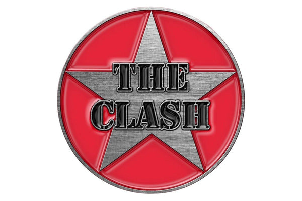 The Clash Logo Military Badge (Red/Grey/Black) (One Size)