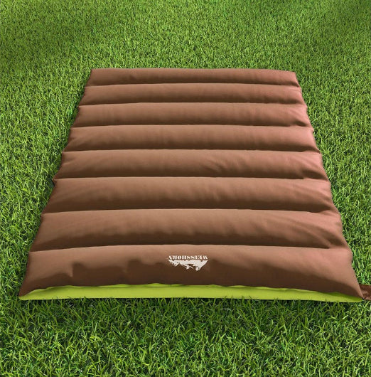 Weisshorn Sleeping Bag Double Thermal Camping Hiking Tent Brown -5C