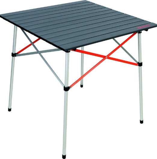 Wildtrak Compact 70cm Aluminium Foldable Outdoor Camp Table w Carry Bag Grey
