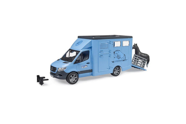 Bruder 1:16 Mercedes G3 Sprinter Animal Transporter Vehicle w Horse Kids Toy 3y+