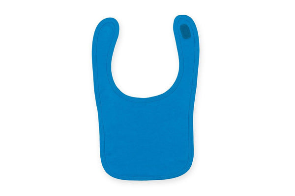 Larkwood Baby Unisex Plain & Contrast Bib (Pack of 2) (Sapphire) (One Size)