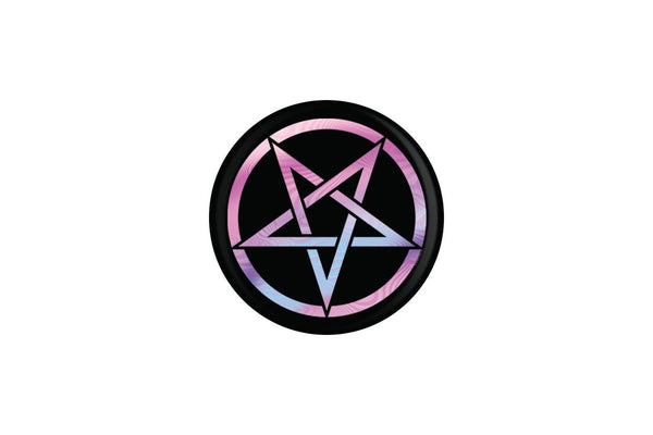 Grindstore Goth Pentagram Badge (Black/Purple) (One Size)