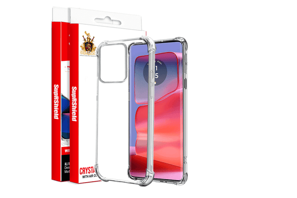 For Motorola Moto Edge 50 Pro SupRShield Case Clear Heavy Duty Shockproof Tough Gel Clear Transparent Air Cushion Cover (Crystal Clear)