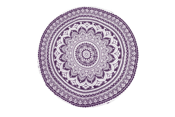 TODO Luxury Edition Chiffon Digital Print Beach Throw Yoga Purple Boho