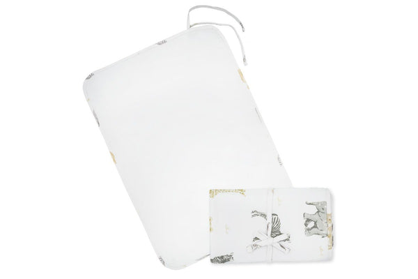 Living Textiles Baby Newborn On The Go Cotton Travel Change Mat Savanna Babies