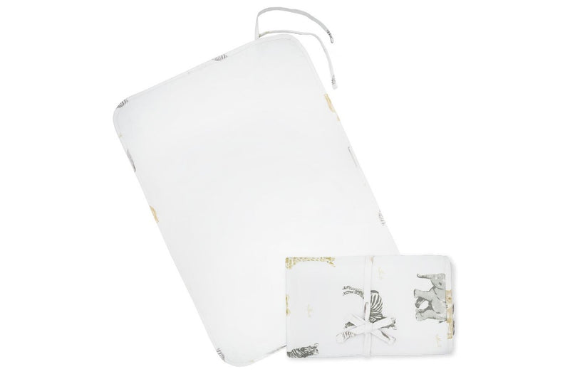 Living Textiles Baby Newborn On The Go Cotton Travel Change Mat Savanna Babies