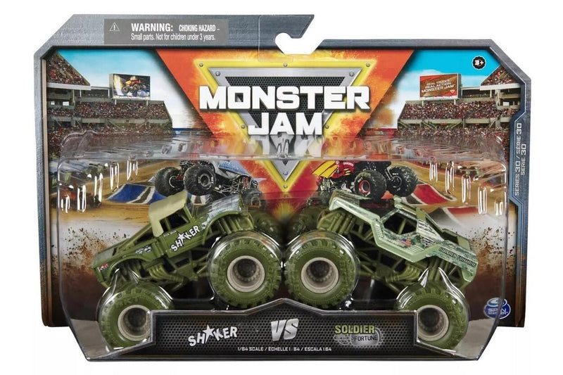 Monster Jam: 1:64 Scale Diecast 2-Pack - Shaker vs. Soldier Fortune