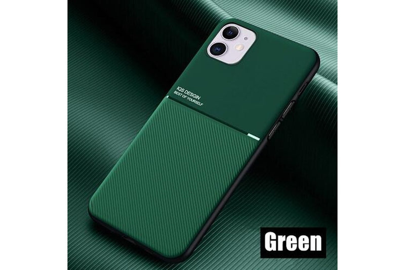 For Apple iPhone 12 Mini Business Style Luxury Matte Soft Silicone Drop Resistant Case Cover (Green)