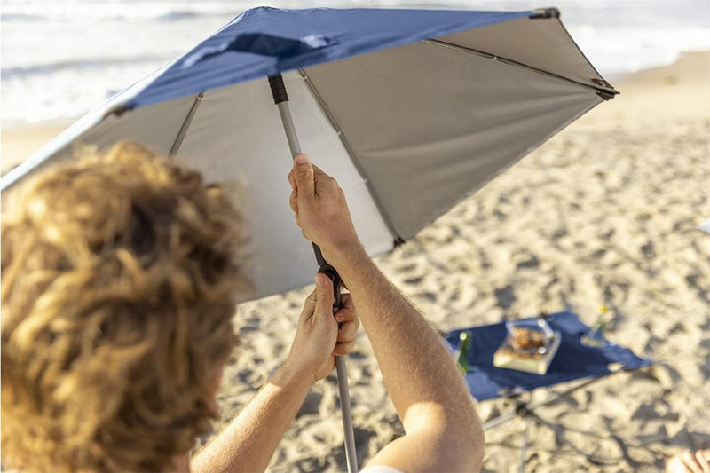 Sport-Brella Adjustable Beach Chair Outdoor Seating w UPF50+ Shade Umbrella