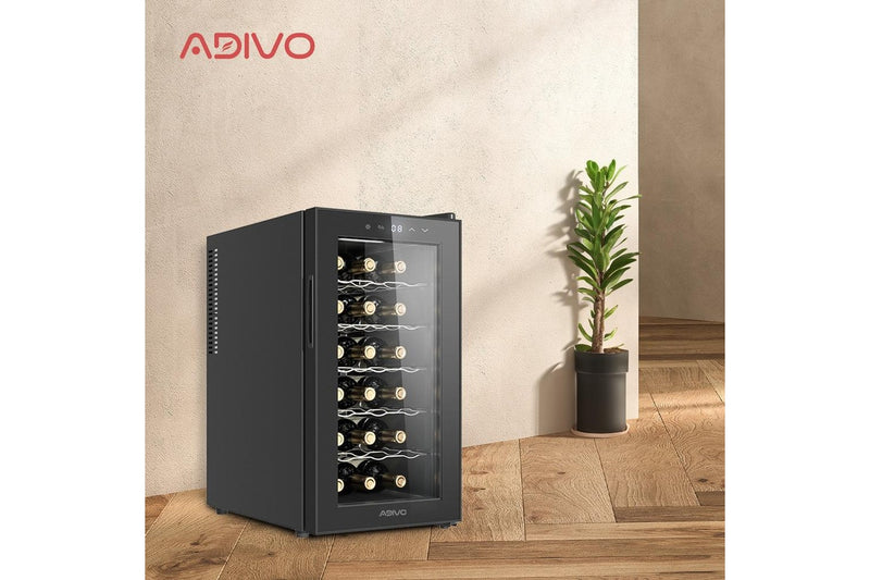 ADIVO Wine Cooler Fridge Compressor Cellar Chiller Temperature Control 18 Bottles