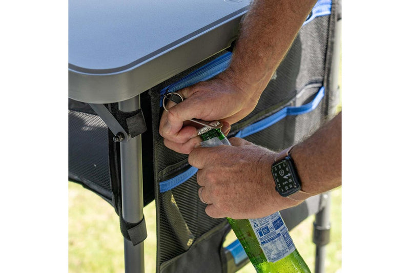 Quest Outdoors 153x65cm Camp Table 5 Camping Furniture w Storage Organiser