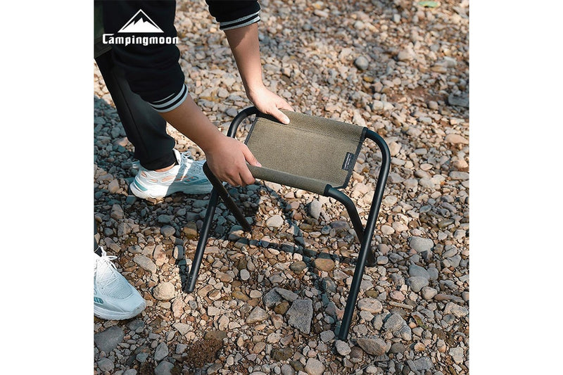 Campingmoon Folding Camping Chair Set of 2 Outdoor Fishing Ultralight Portable Stool F35-2 - Grey