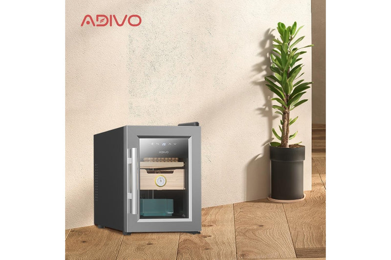 ADIVO 116 Cigar Humidor Digital Humidity Temperature Control Cabinet Display with Hygrometer