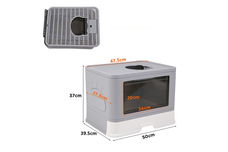 Stylish Box Enclosure With Portable Scoop Drawer Cat Litter