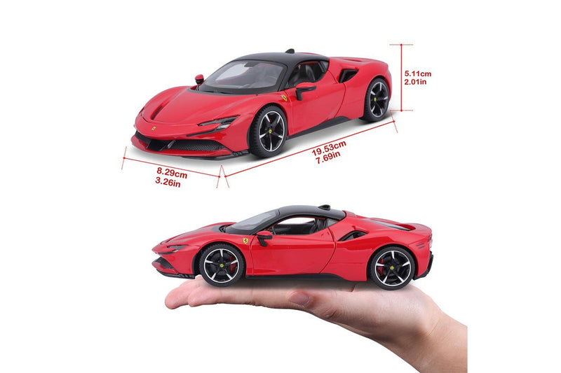 Maisto Race & Play 1:24 Ferrari SF 90 Stradale Hybrid Model Car Kids Toy 3y+