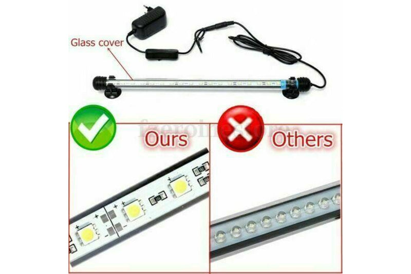 Ozstock 52cm LED Aquarium Lights Submersible Air Bubble RGB Light for Fish Tank Underwater AU