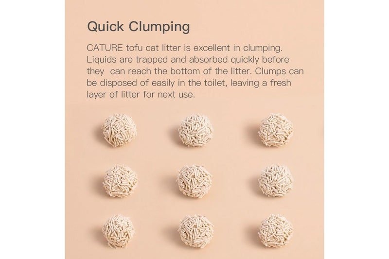 Cature 18L 7.2kg Milk Tofu Clumping Cat Litter Pellets Odour Control Flushable