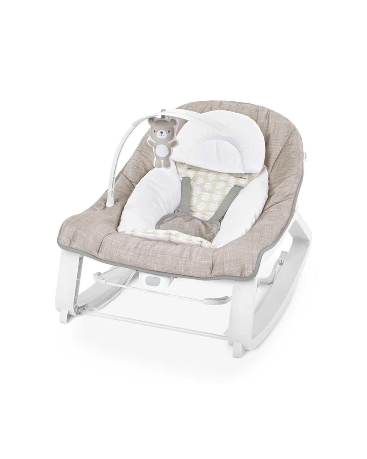 INGENUITY Keep Cozy 3-In-1 Grow With Me Baby Bounce Rock Seat 3-18kg - Beige