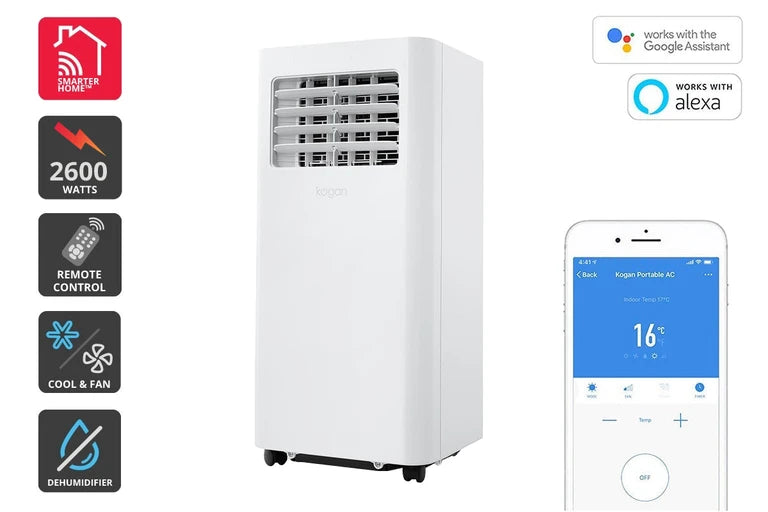 Kogan SmarterHome™ 2.6kW Portable Air Conditioner (9,000 BTU)
