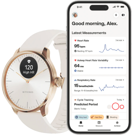 Withings Scanwatch Light 37mm - Rose Gold