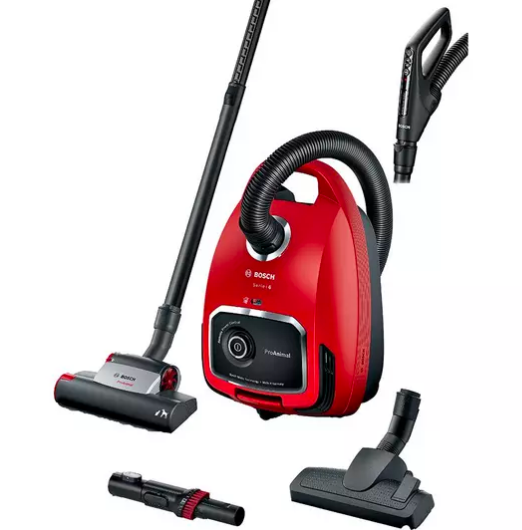 Bosch Series 6 ProAnimal Bagged Vacuum Red