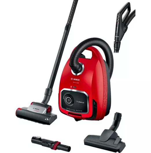 Bosch Series 6 ProAnimal Bagged Vacuum Red
