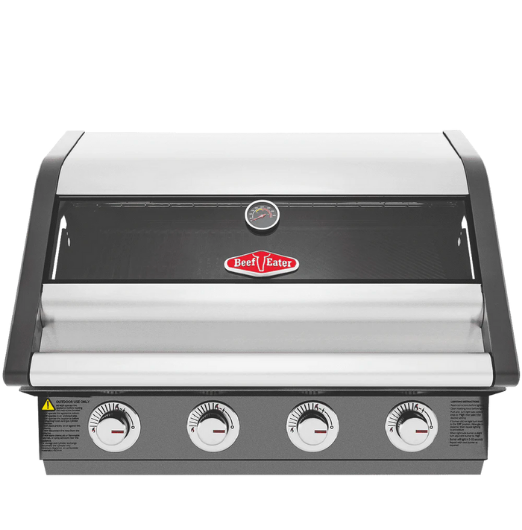 BeefEater 1600 Series Dark 4 Burner Built In BBQ w/ Cast Iron Burners & Grills - Body Only