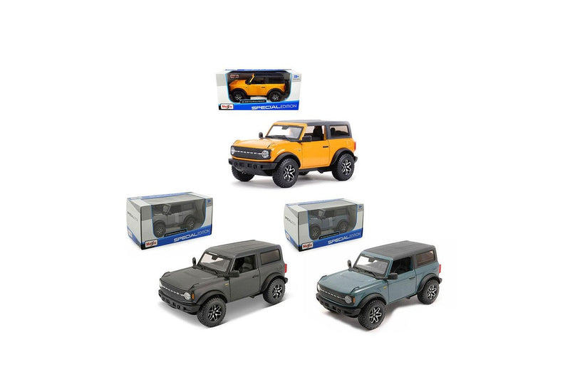 Maisto 1:24 2021 Ford Bronco 2 Door SUV Badlands Model Car Toy 3+ Assorted
