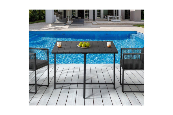 Livsip Outdoor Dining Table Furniture Wood-Plastic Black