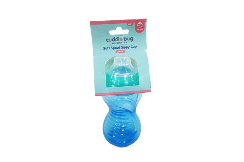 4x Cuddle Bug Baby Toddler Soft Training Spout Drinking Sippy Cup Pink Blue