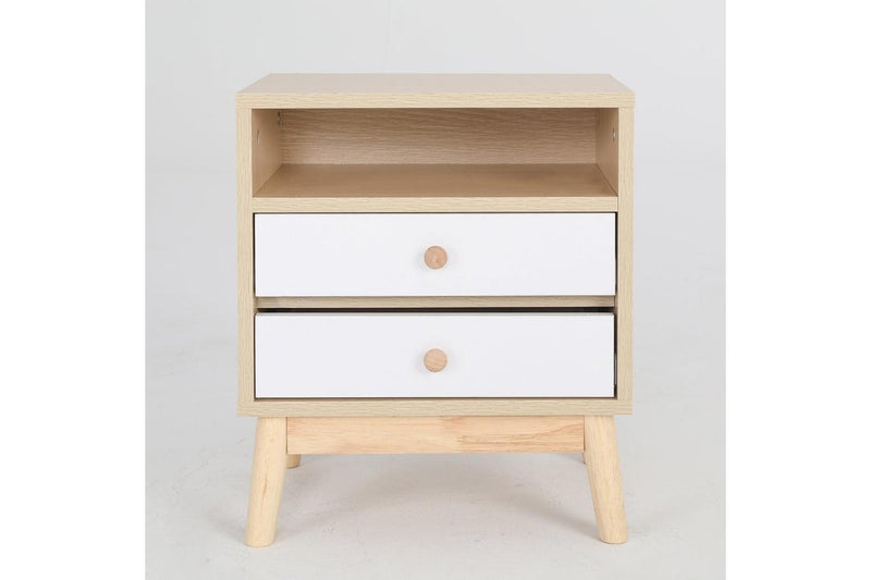 2X Bedside Table Side Storage Cabinet Nightstand Bedroom Drawer Anya Oak Bedside Tables