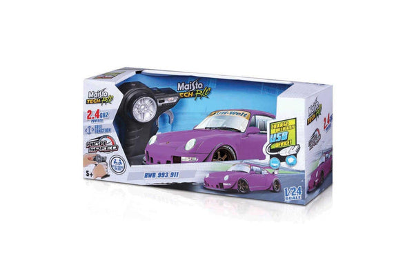 Maisto Tech 1:24 RC Premium Car Porsche RWB 933 911 2.4Ghz USB Kids 5y+ Purple