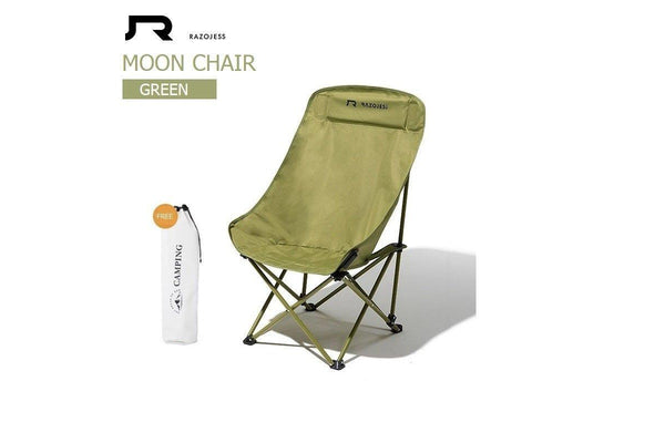 Enlarged Moon Chair for Outdoor Camping Fishing Picnic Green
