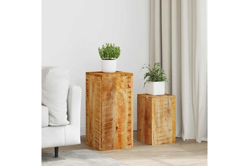 Plant Stands 2 pcs Solid Mango Wood vidaXL