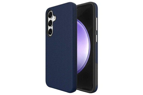 For Samsung Galaxy S25/S24 SupRShield Triangle Shockproof Case Heavy Duty Rugged Bumper Anti Knock Phone Back Cover (Navy Blue)